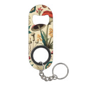 Klassieke Premium-paddenstoel en bloemenontwerp Mini Flessenopener (Achterkant)