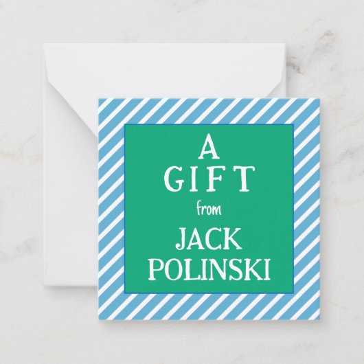 Klassieke Preppy Boys Gepersonaliseerde Cadeaubehu Notitiekaartje (Voorkant)