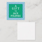 Klassieke Preppy Boys Gepersonaliseerde Cadeaubehu Notitiekaartje (Voorkant / Achterkant)