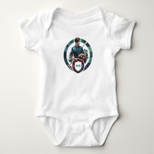 Klassieke Preppy Charme Equestrian Polo Monogram (Voorkant)