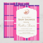Klassieke Preppy Teddbeer Babyshower Uitnodiging (Voorkant / Achterkant)