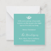 Klassieke pretkerst-begroting notitiekaartje (Achterkant)