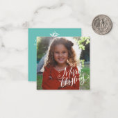 Klassieke pretkerst-begroting notitiekaartje (Voorkant / Achterkant in situ)