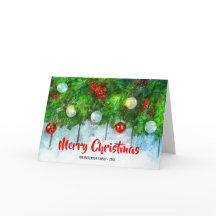 Klassieke pretkerst met traditionele pijnbomen