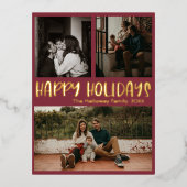 Klassieke Prettige feestdagen | Red Three Photo Go (Voorkant)