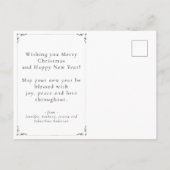 Klassieke prettige kerstfeestelijke nieuwjaarfoto briefkaart (Achterkant)