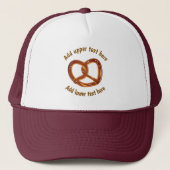 Klassieke Pretzel Zoute Twisted Knot - 2 regels te Trucker Pet (Voorkant)