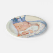 Klassieke Prince Boy Baby Shower Papieren Bordje (Gekanteld)