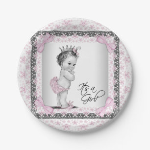 Klassieke Prinses Baby Shower Papieren Bordje