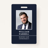 Klassieke Professional ID Blauw-Zwart Wit Beveilig Badge (Voorkant)