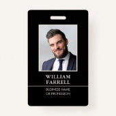 Klassieke Professional ID Zwart Ivoor Beveiliging Badge (Voorkant)