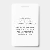 Klassieke Professional ID Zwart Wit Beveiliging Badge (Achterkant)