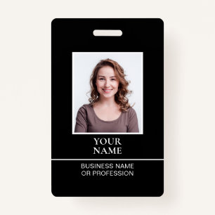 Klassieke Professional ID Zwart Wit Beveiliging Badge