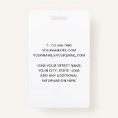 Klassieke Professional ID Zwart Wit Beveiliging Badge (Achterkant)