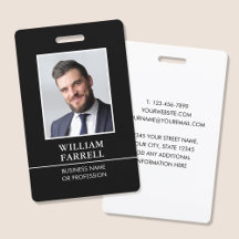 Klassieke Professional ID Zwart Wit Beveiliging