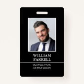 Klassieke Professional ID Zwart Wit Beveiliging Badge (Voorkant)