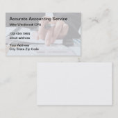 Klassieke professionele accountant-Visitekaartjes Visitekaartje (Voorkant / Achterkant)