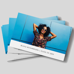 Klassieke professionele Afstuderen Foto en naam Contactkaartje