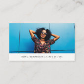 Klassieke professionele Afstuderen Foto en naam Contactkaartje (Voorkant)