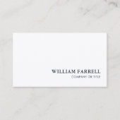 Klassieke Professionele Blauw-Zwart Wit Visitekaartje (Voorkant)