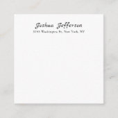 Klassieke Professionele Creatieve Plain Zwart Wit Informatiekaartje (Voorkant)