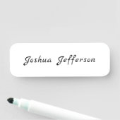 Klassieke Professionele Creatieve Plain Zwart Wit Naamplaatje (In situ)