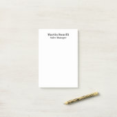 Klassieke professionele eigen naam informatie eenv post-it® notes (Op bureau)