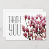 Klassieke professionele Floral Bedankkaart (Voorkant / Achterkant)