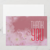 Klassieke professionele Floral Roos Gold Bedankkaart (Voorkant / Achterkant)