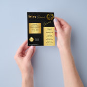 Klassieke professionele & gecertificeerde notaris flyer (Hand)