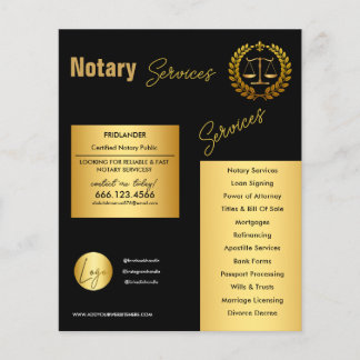 Klassieke professionele & gecertificeerde notaris flyer