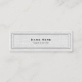 Klassieke professionele grijze mini-Visitekaartjes Mini Visitekaartje (Voorkant)