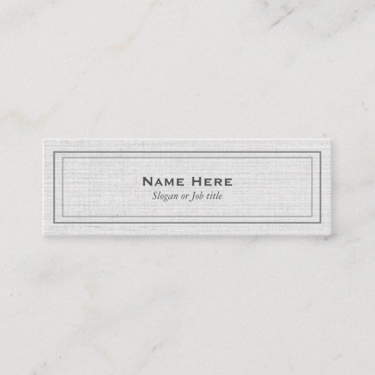 Klassieke professionele grijze mini-Visitekaartjes Mini Visitekaartje (Voorkant)