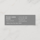 Klassieke professionele grijze mini-Visitekaartjes Mini Visitekaartje (Achterkant)