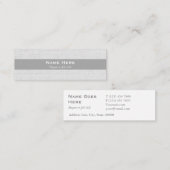 Klassieke professionele grijze mini-Visitekaartjes Mini Visitekaartje (Voorkant / Achterkant)