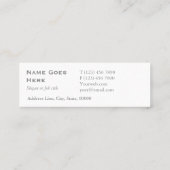 Klassieke professionele grijze mini-Visitekaartjes Mini Visitekaartje (Achterkant)
