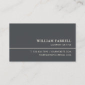 Klassieke professionele luxe donkergrijs ivoor visitekaartje (Voorkant)