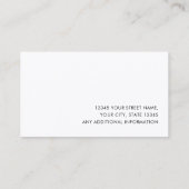 Klassieke Professionele Luxe Zwart Wit Visitekaartje (Achterkant)