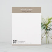 Klassieke professionele QR-code aangepaste briefho Briefhoofd (Staand voorkant)