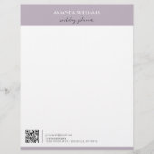 Klassieke professionele QR Code Lavendel Briefhoofd (Voorkant)