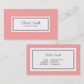 Klassieke professionele sociale media — Pastel roz Visitekaartje (Voorkant / Achterkant)