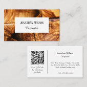 Klassieke professionele timmerman promoot uw visitekaartje (Voorkant / Achterkant)