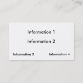 Klassieke professionele Visitekaartjes (Achterkant)