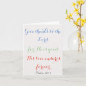 Klassieke psalm 107:1 Gods Love Religious Birthday Kaart (Gele Bloem)