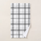 Klassieke Pset White en Black Bath Towel Set Bad Handdoek (Handdoek)