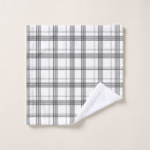 Klassieke Pset White en Black Bath Towel Set Bad Handdoek (Wasdoekje)