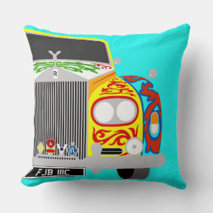 Klassieke psychedelische limousine-auto van Lennon Kussen