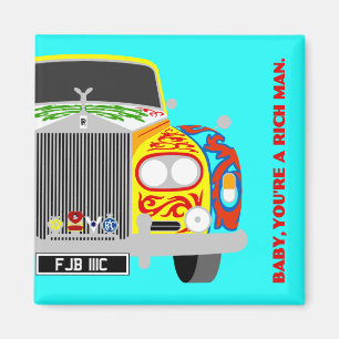 Klassieke psychedelische limousine-auto van Lennon Magneet