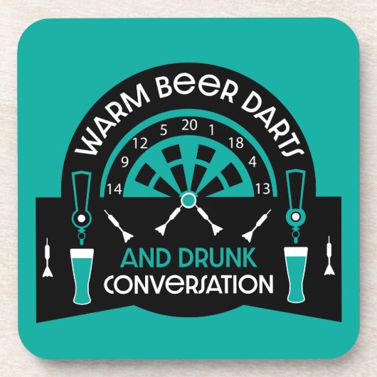 Klassieke pub darts bier onderzetter (Voorkant)