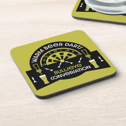 Klassieke pub darts bier onderzetter (Linkerzijde)